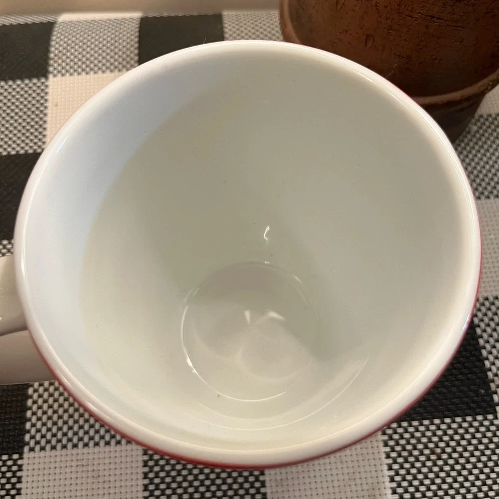 CRATE & BARREL REINDEER MUG CHRISTMAS COCOA COFFEE CUP WINTER MUG